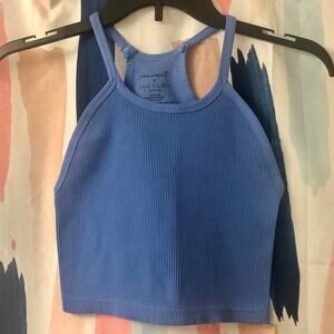 NWOT Free People Movement Happiness Runs Ribbed Crop Tank Top Size M/L